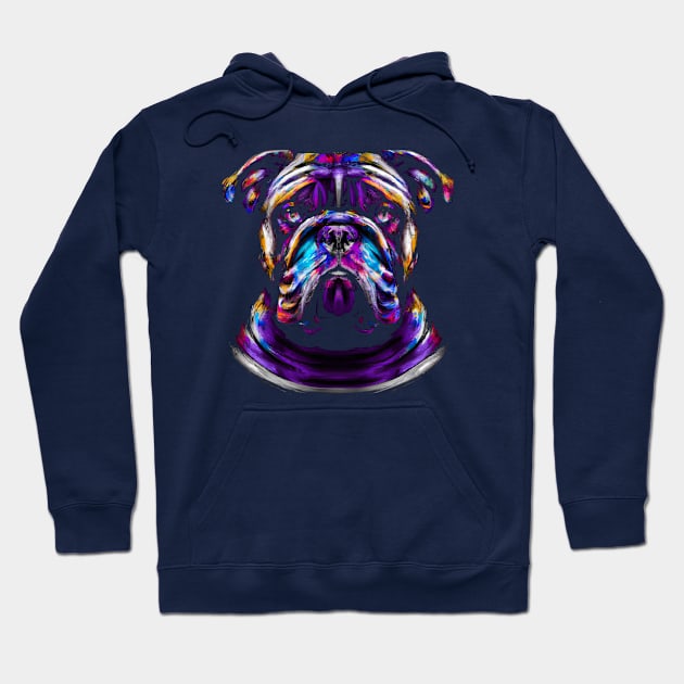 Olde English Bulldogge Ink Painting Hoodie by Furrban